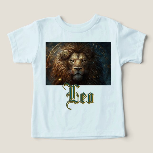 Camiseta Signo Zodiacal de Leão (Design frontal)