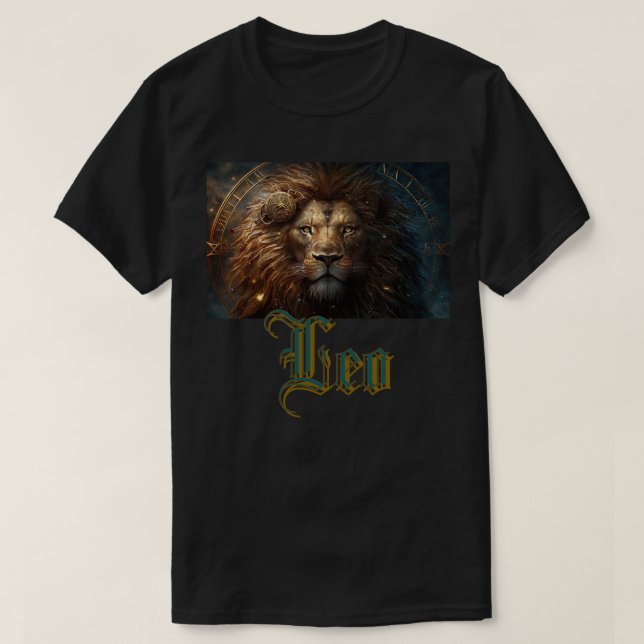 Camiseta Signo Zodiacal de Leão (Frente do Design)