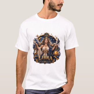 Camiseta Signo Zodiacal de Libra Escalas Astrologia Celeste
