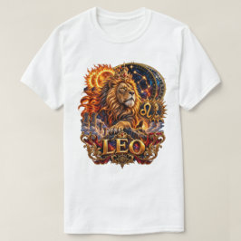 Camiseta Signo Zodiacal Leão Leão Celestial Astrologia Horó