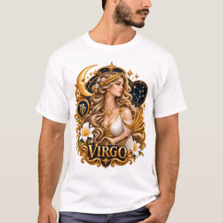 Camiseta Signo Zodiacal Virgem Astrologia Celestial Donzela