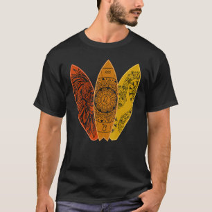 Camiseta Signo Zodíaco Leão Surfboard Horóscopo de Surf