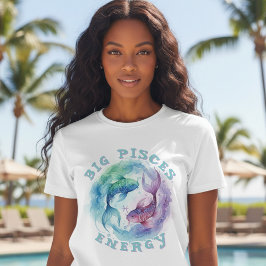 Camiseta Signo Zodíaco Peixes Aquarela Peixes Astrologia