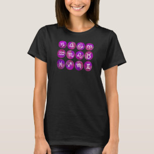 Camiseta Signos do Zodíaco Feminino Astrologia Horóscopo Mu