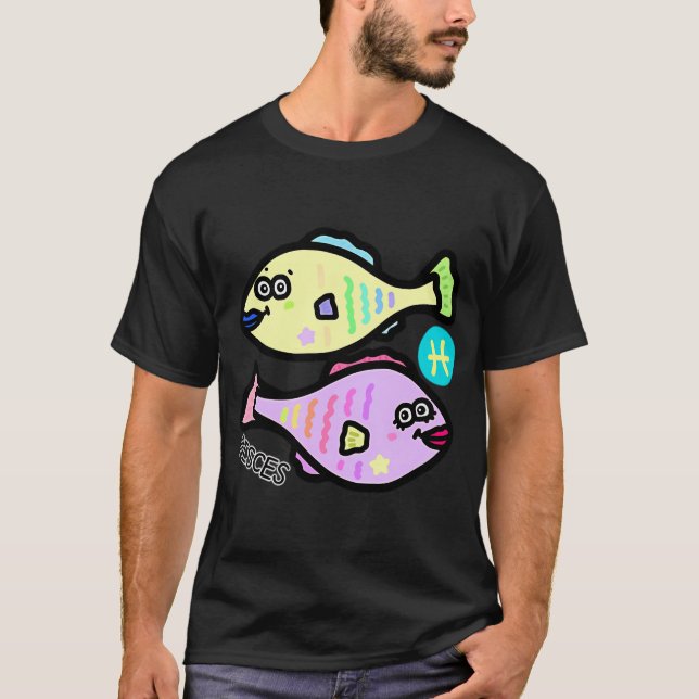 Camiseta Signos do zodíaco Peixes (Frente)