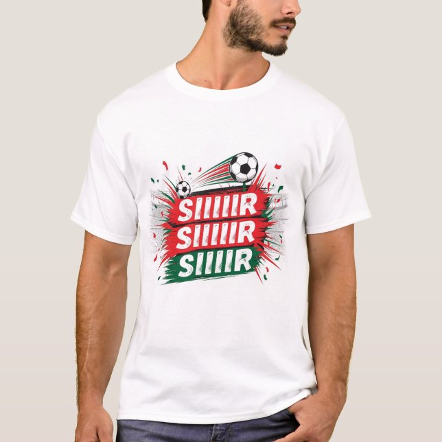 Camiseta Siiiiir Siiiiir – Moroccan Fan Chant & Flag Pride  (Frente)