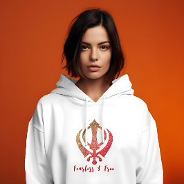 Camiseta Sikh Khanda "Sem medo e livre"