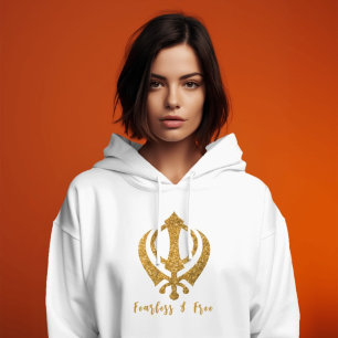 Camiseta Sikh Khanda "Sem medo e livre"