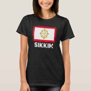 Camiseta Sikkim Flag Support Sikkim Pessoas Women Men