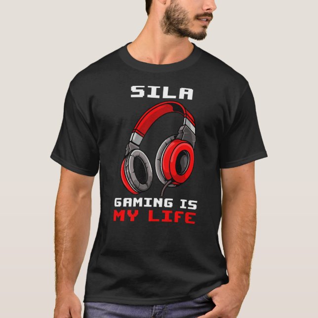 Camiseta Sila Gaming É Minha Vida Personalizada (Frente)