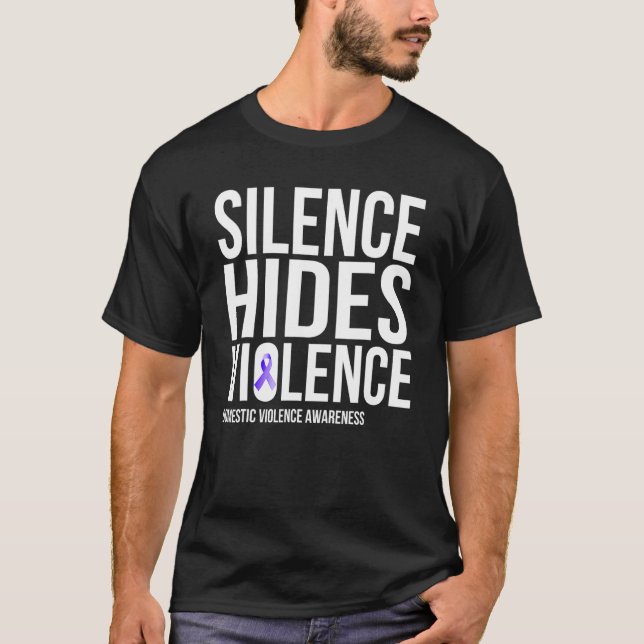 Camiseta Silence Hides Violence Domestic Violence Awareness (Frente)