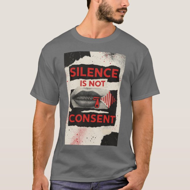 Camiseta Silence Is Not Consent Awareness Shirt (Frente)