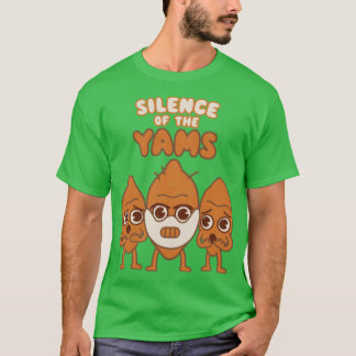 Camiseta Silence of the Yams movie pun kawaii style Hallowe