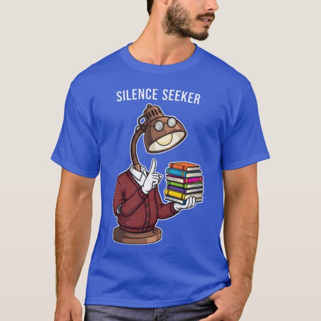 Camiseta Silence Seeker Lamp Scholar Bookworm boy (Frente)