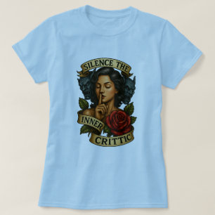 Camiseta Silenciar o Estilo de Tatuagem Crítica Interior Te