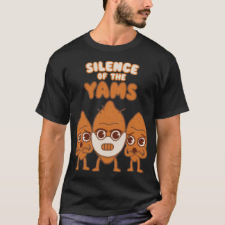 Camiseta Silêncio dos Inhames pun do filme estilo kawaii Di
