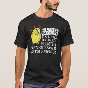Camiseta Silêncio É Ouro Papagaio Amarelo