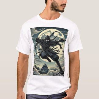 Camiseta Silent Warrior: Ninja Under the Moon
