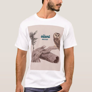Camiseta Silent Watcher – Aesthetic Owl Nature Illustration
