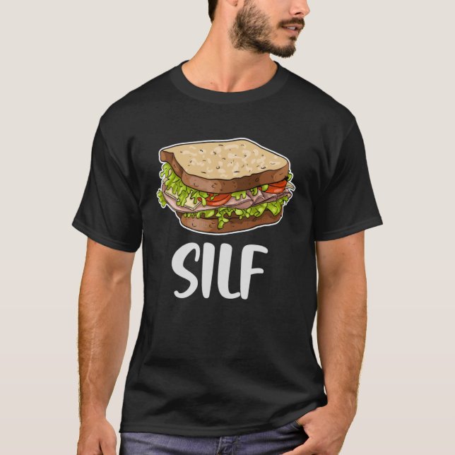 Camiseta Silf Sandwich Cortado Pão Pão Com Formas De Comida (Frente)