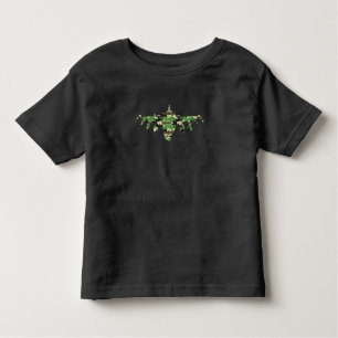 Camiseta Silhouett, avião militar de combate à camuflagem d