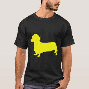 Camiseta Silhouette Amarelo Dachshund