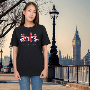 Camiseta Silhouette colorida de Londres