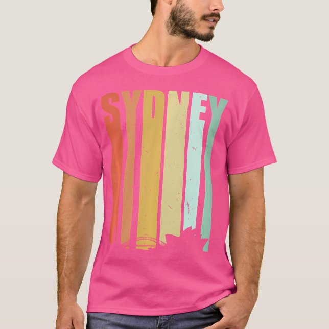 Camiseta Silhouette da Ópera de Sydney Austrália, em apuros (Frente)