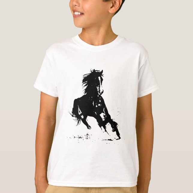 Camiseta Silhouette de Cavalo (Frente)