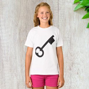 Camiseta Silhouette de chave Vintage Minimalista