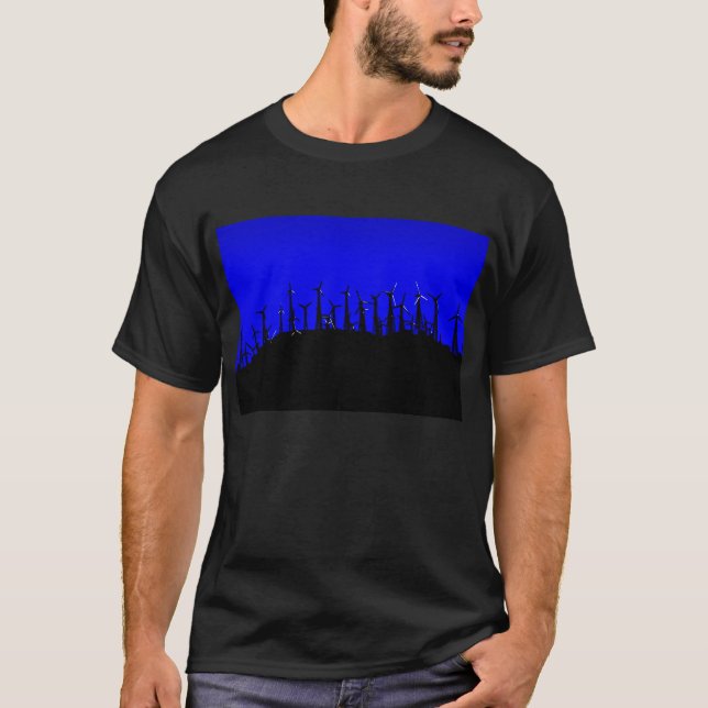 Camiseta Silhouette de Fazenda Eólica de Tehachapi (Frente)