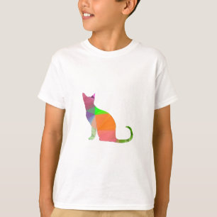Camiseta Silhouette de Gato Baixo