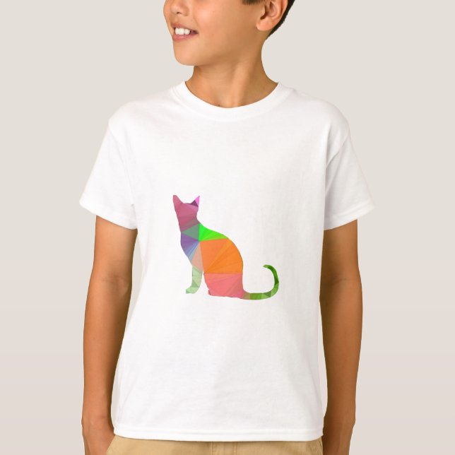 Camiseta Silhouette de Gato Baixo (Frente)