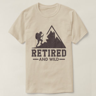 Camiseta Silhouette De Hiker Selvagem E Aposentada
