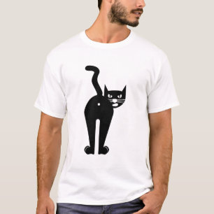 Camiseta Silhouette de Mamíferos de Gato Animal