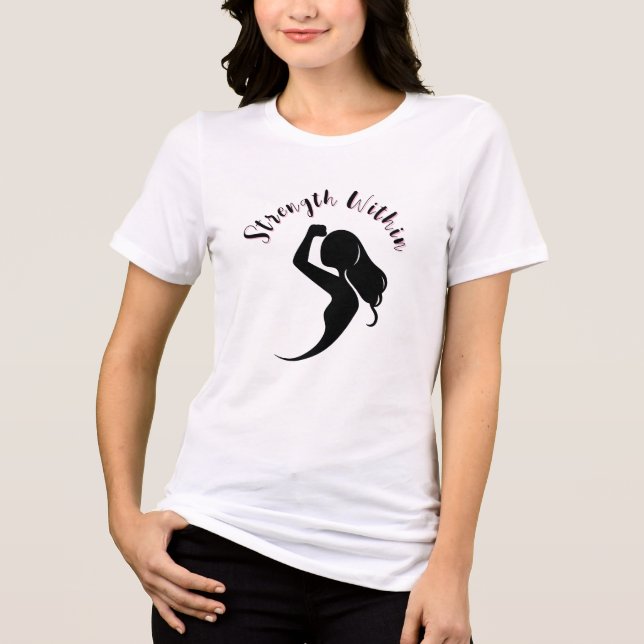 Camiseta Silhouette de mulheres com potência (Frente)