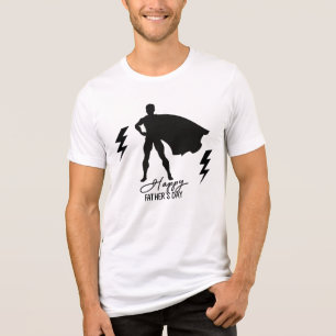 Camiseta Silhouette de Pai de Super-Herói   Dia de os pais 