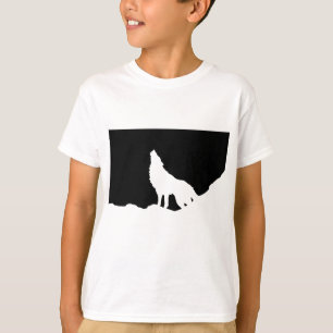 Camiseta Silhouette de Pop de Arte Negra e Branca Única