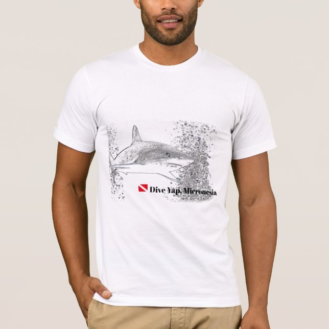 Camiseta Silhouette de tubarão (Frente)