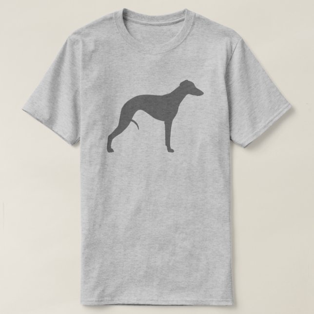 Camiseta Silhouette de Whippet (Frente do Design)