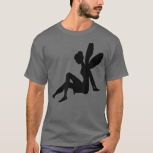 Camiseta Silhouette Fada Preta