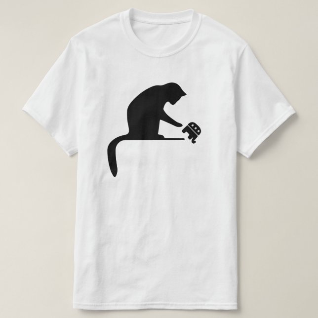 Camiseta Silhouette Gato Preto (Frente do Design)