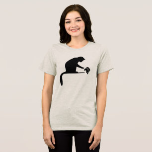 Camiseta Silhouette Gato Preto