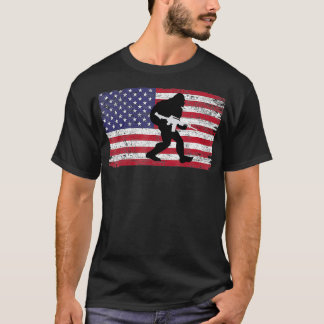 Camiseta Silhouette Gun US Flag USA para GunOwners