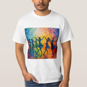 Camiseta Silhouettes Coloridos Dançando