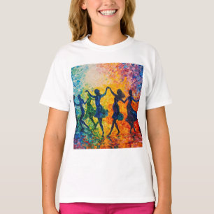 Camiseta Silhouettes Coloridos Dançando