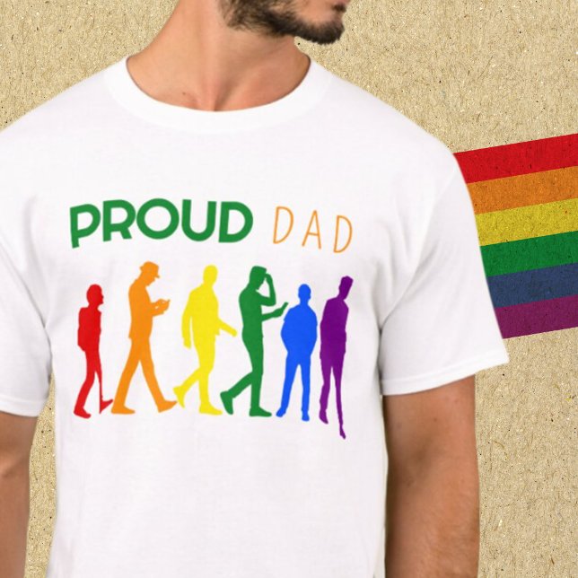 Camiseta Silhouettes machos PAI orgulhosos (Criador carregado)