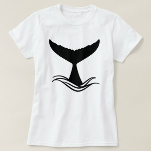 Camiseta Silhoule de Baleia Onda Oceânica