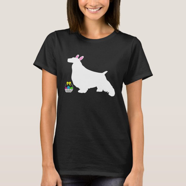 Camiseta Silhout de Cães Coelheiros da Páscoa de Springer e (Frente)