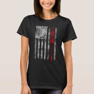 Camiseta Silhout Fuse Cutout American Flag Lineman